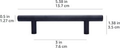 Amazon Basics Euro Bar Cabinet Handle Drawer Pull 5.38 in