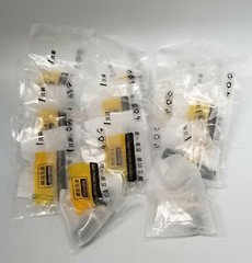 cabinet T-knobs black gold 2″ single hole screws 6 pack