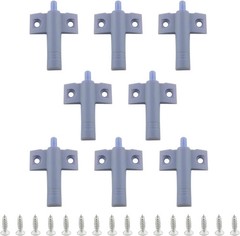 Plastic Soft Close Cabinet Door Damper Quiet Baffle Buffer Grey Screws 8 PCS