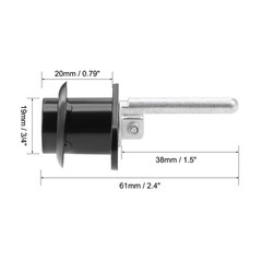 Drawer Lock 19mm Cylinder Diameter for Desk Cabinet Locker Showcase Black