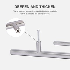 1-50Pcs Brushed Nickel Kitchen Cabinet Drawer Handles T Bar Handles Pulls Steel
