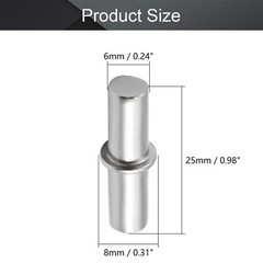 Furniture Cabinet Metal Shelf Support Plug Pins Studs Peg Rubber Sleeve Bracket