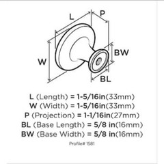 18x Amerock Nature’s Splendor 1-5/16-in Oil Rubbed Bronze Round Cabinet Knob