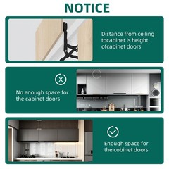 Vertical Lift Hinge, Fit for Cabinet Width: 19.69-35.43″ Matte Black