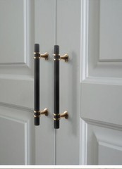 T Bar Pull Handle Alloy Kitchen Bathroom Cabinet Drawer Hardware Knob Black Gold