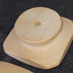 Qty 6 Hardwood Pull Knobs 1-3/4 Inch