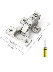 Ravinte 20 Pack 10 Pairs 1/2 Inch Overlay Brushed Nickel Short Arm