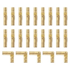 50Pcs Invisible Barrel Hinges 4x20mm Brass Concealed Hinge Gold