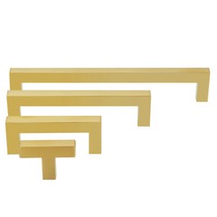 Gold Square Pull Handle Cabinet Door Kitchen Drawer Hardware sizes 3″ to 10″