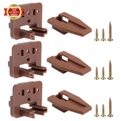 Drawer Slides and Guides, 3Pack Plastic Drawer Replacement Part for Center Mount