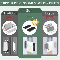Ultra Thin Cabinet Door Magnets Catch,Magnetic Door Catch,Cabinet Latch Magne…