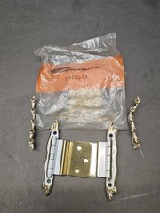 Vintage NOS Amerock Cabinet Hinge French Provincial Brass and White BP-7738-BW