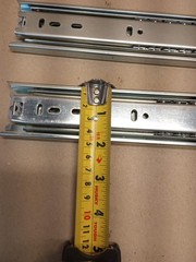 Heavy Duty Ball Bearing Drawer Slide Accuride 22” Collapsed 33” & 43” Full Ext.