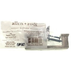 Allen + Roth Gladden 40933 Satin Nickel Cabinet Handle Pull 3″ & 3 3/4 Inch 96mm