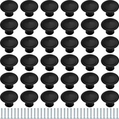 36 PCS 1.2 Inch Round Cabinet Knobs Kitchen Drawer Hardware Handles Screws