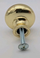 Ultra Hardware 1 1/4″ Round Cabinet Knob Polished Brass 41535
