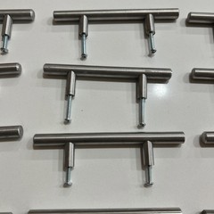Cabinet Handle Pulls 5 1/4 Inches Used Brushed Nickel Lot Of 18