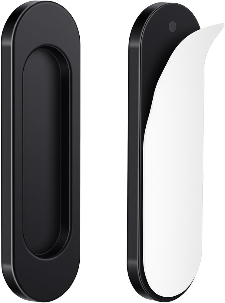 2pc Self-Adhesive Sliding Door Handles 4″ Black Aluminum Pulls No-Drill Handles