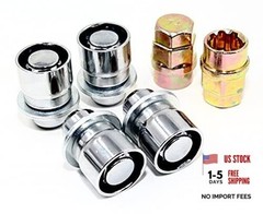 Set of 4 12×1.5 Veritek OE 1.47 Inch Mag Factory Style Replacement Chrome Lug