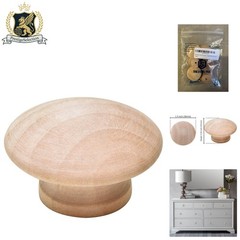 Classic 6-Pack Round Wooden Knobs 1.5” – Unfinished & Ready for Personalization