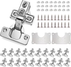 Concealed 105° Soft Close Cabinet Hinges – 24 Pack for 1/2″ Overlay