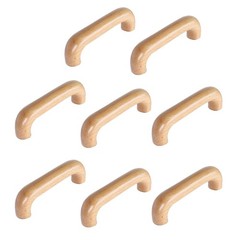 8 Pack Hardware Wooden Handles Arch Wood Cabinet Pulls Finished Wooden Drawer…