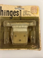 Pair Washington Provincial White and Brass 3/8″ Inset Cabinet Hinges