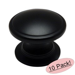 *10 Pack* Cosmas Cabinet Hardware Flat / Matte Black Knobs #4702FB