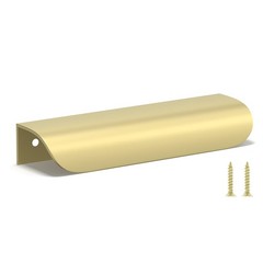 12 PCS 5 Inch Gold Cabinet Handles Drawer Pulls Kitchen Finger Edge Flat