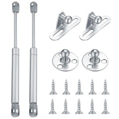 2 Pcs Gas Springs, 100N/22.5LB Struts Lift Supports, Shocks, Silver