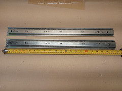 Heavy Duty Ball Bearing Drawer Slide Accuride 22” Collapsed 33” & 43” Full Ext.