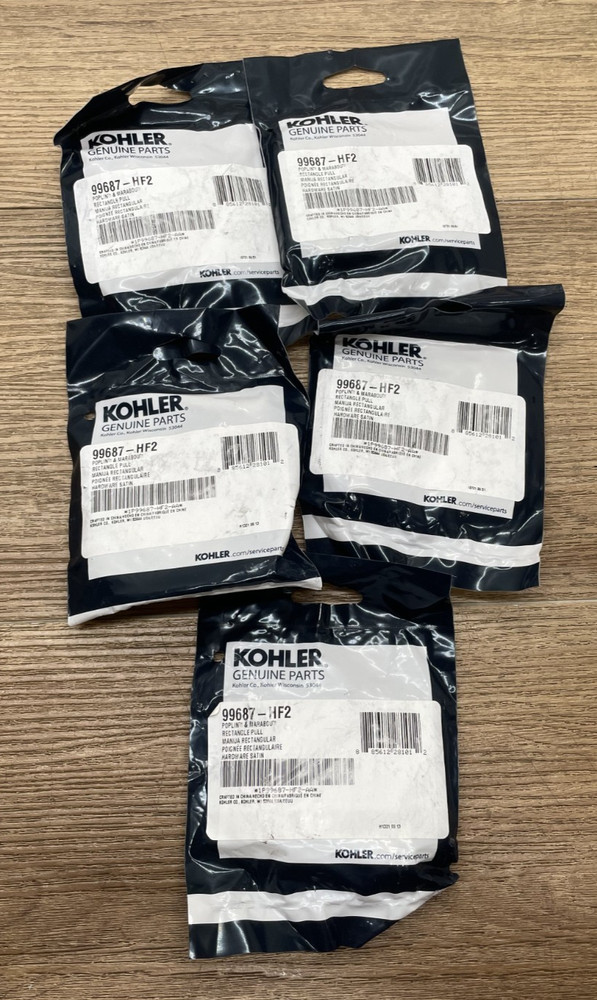 (LOT OF 5) Kohler K-99687-HF2 Poplin Marabou 3/4″ Center Cabinet Pull – Brushed