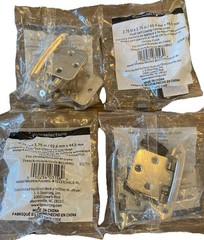 4 Pack Style Selections Flush Self-Closing Cabinet Hinge 2.75in x 1.75in