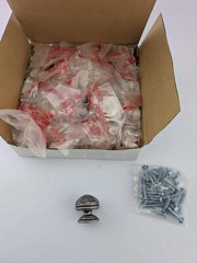Box of 25 – Cabinet Drawer Knob Pull 1-1/4″ – Solid Brass – Pewter Finish