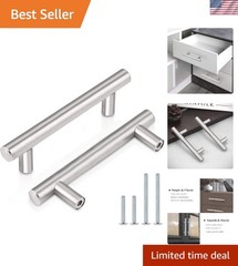 Sleek 30 Pack Modern Brushed Nickel Cabinet Handles – Universal Compatibility