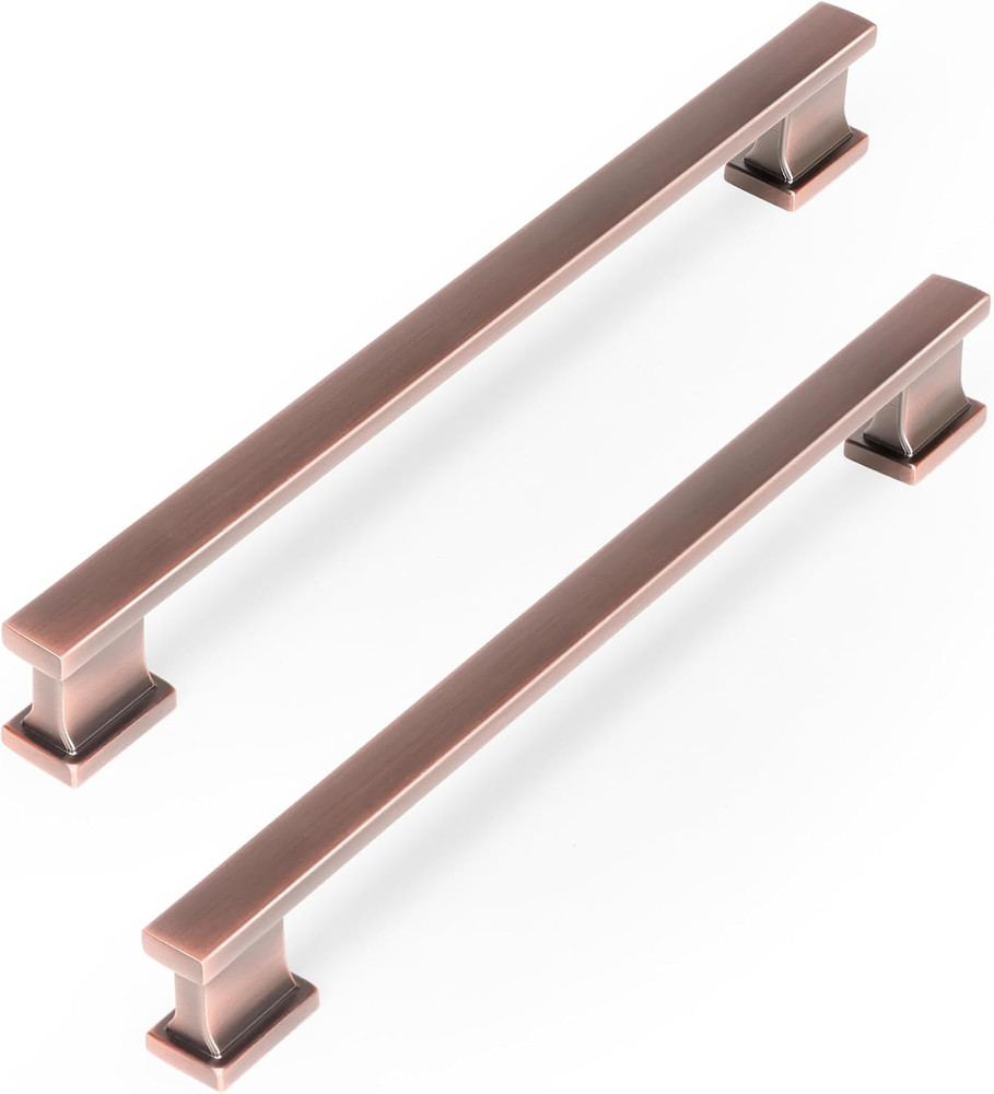 Antique Copper Cabinet Pulls – 10 Pack 7.5″ Solid Zinc Alloy Handles