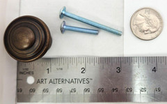 Hafele 1-3/16″ Button Knob~Oil Rub Bronze~English Restoration Cabinet Hardware