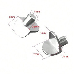 20Pack 5mm Metal Shelf Support Pegs L Shape Cabinet Kitchen Closet Bookshelf Pin