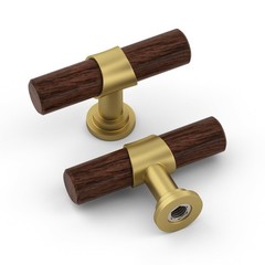10 Pack Wood Cabinet Knobs Gold Cabinet Knobs