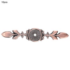 10 PCS Zinc Alloy Cabinet Handle Back Plate Single Hole Door Red Bronze Part