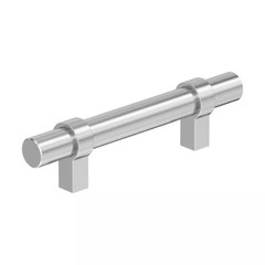 (10 Pk) Amerock Central 3″ Modern Polished Chrome Bar Cabinet Pull BP3716026