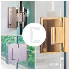 18Pcs Glass Hinge Gasket, Plastic Shower Doors Hinges, Clear