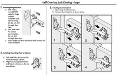 Berta Half Overlay Soft Closing Frameless Cabinet Hinges (30 Pack)