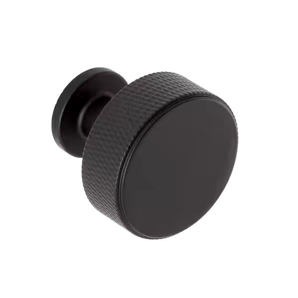 Sumner Street Home Hardware Kent Knurled 1 1/8 in. Matte Black Knob (10) Pack