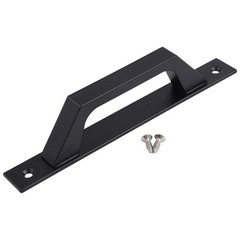 Aluminum Alloy Black Iron Barn Door Handles 2PCS for Indoor Outdoor Use