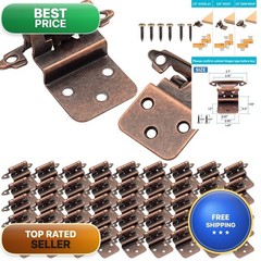3/8″ Inset Cabinet Door Hinges Oil Rubbed Bronze 30 Pairs 60 Pack Self Closing