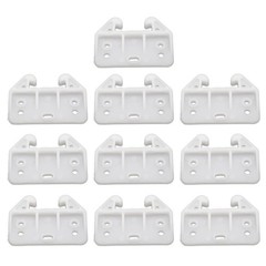 Set of 10 White Plastic Drawer Guides, Sturdy Rear 10pcs 58x41mm,