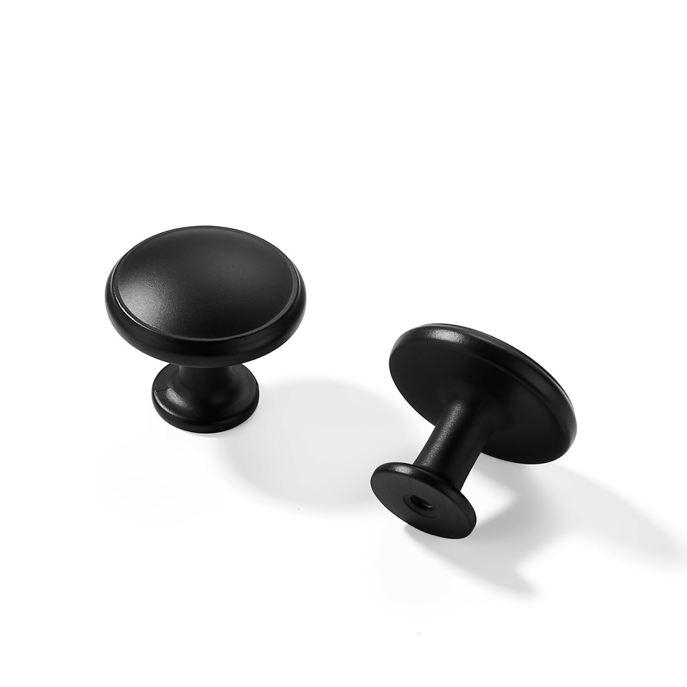 5 Pack Cabinet Knobs Matte Black Drawer Knob Kitchen Hardware – Single Hole Cabi