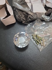 Lot Of 9 Diamond Cut Clear Crystal Cabinet Knobs Or Pulls 2021