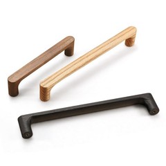 2 PCS Walnut Round 71/2 Inch Wooden Drawer Pulls For Cabinet Kitchen